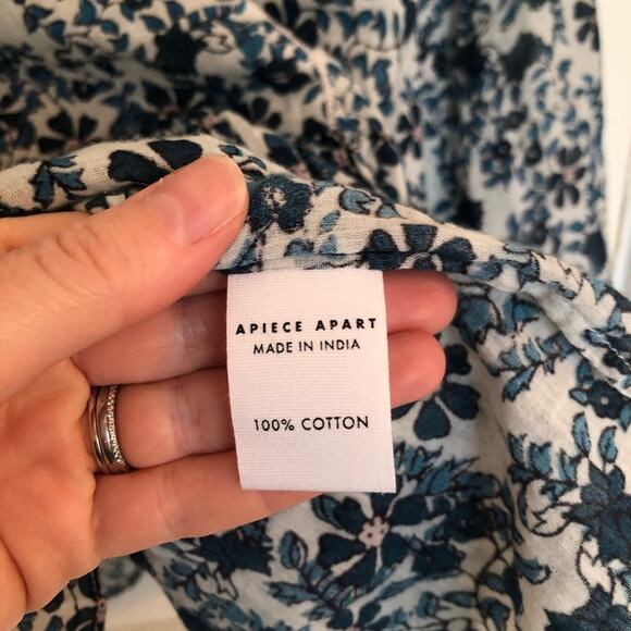 Apiece Apart Midnight Floral Flowy Blouse XS/S - Picture 5 of 5